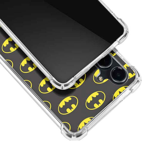 DC Comics Batman Logo All Over Print Galaxy S23 FE Clear Case